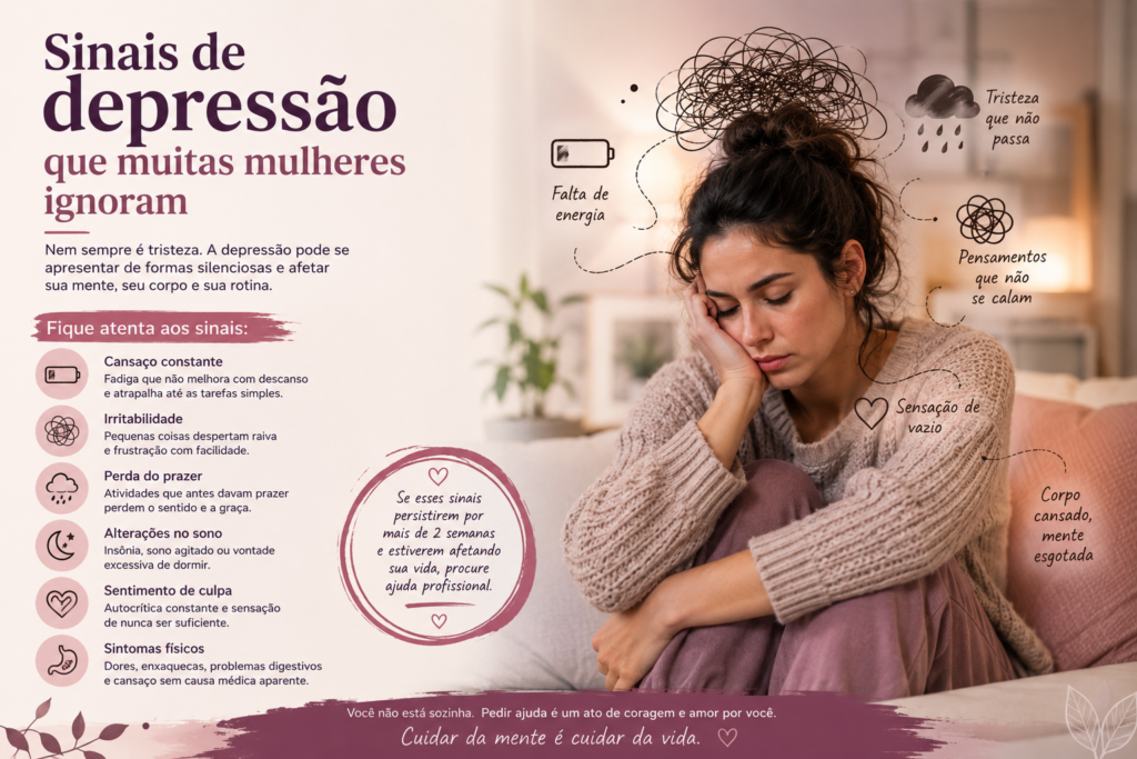 Sinais de depressão que muitas mulheres ignoram