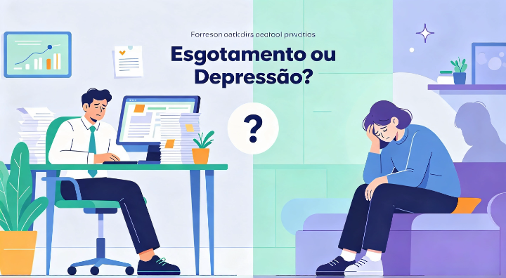 Esgotamento ou Depressão? Como Diferenciar os Dois de Forma Clara